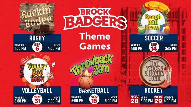 Brock Badgers release 2025-26 theme game schedule