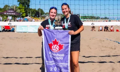 Brock women’s volleyball duo wins gold at University &
College Beach Nationals