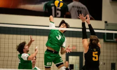 Huskies Fall Short in Season Opener as Golden Bears Prevail
in Four-Set Win