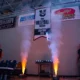 Halloween Doubleheader Sees Championship Banner Raised,
Teams Split Results Against Cougars