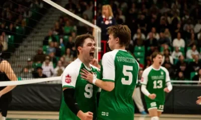 Huskies Bounce Back to Defeat Bobcats in Four Sets