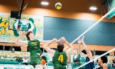 Bears serve their way to weekend sweep over Cougars with 3-1
victory