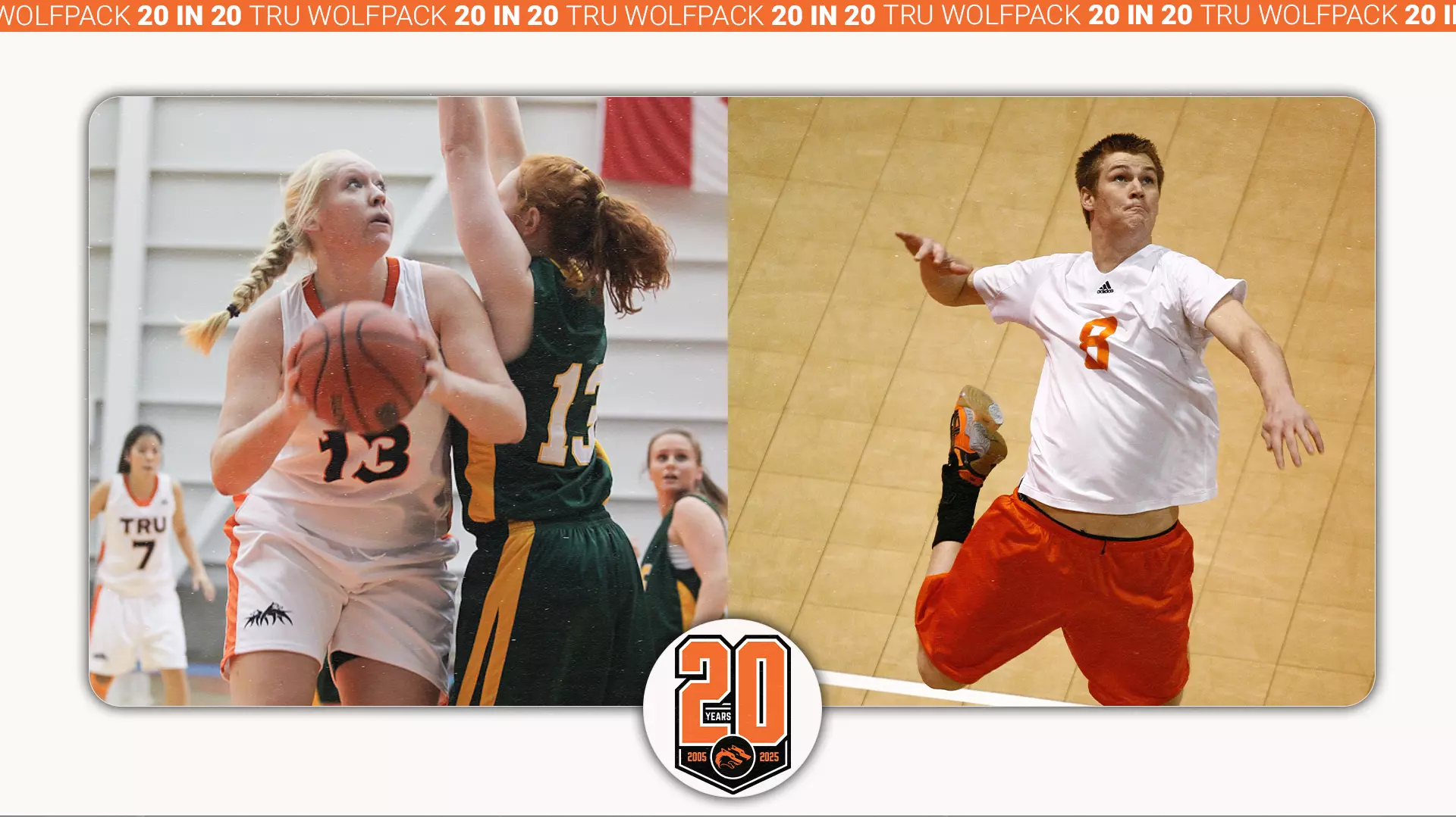 WOLFPACK TOP 20 MOMENTS IN 20 YEARS – TRU’s first CIS/U
SPORTS First-Team All-Canadians – Perrin and Schuetze