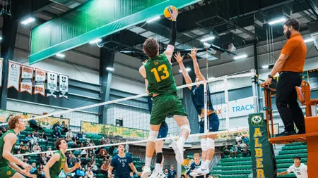 Spartans outlast Golden Bears in five to split weekend
series