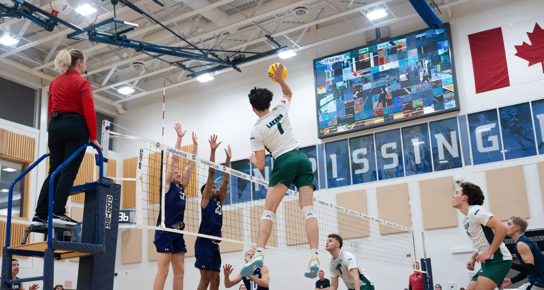 MEN’S VOLLEYBALL: Lakers win 5-set thriller over
Mustangs