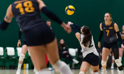 T-Birds edged by Huskies in five sets to split weekend road
series