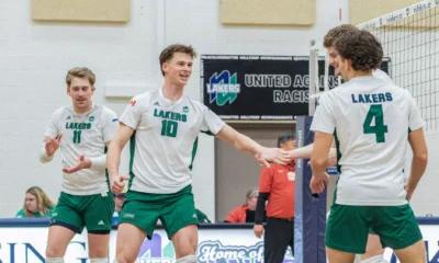 MEN’S VOLLEYBALL: Lakers score 3-0 win over Badgers
