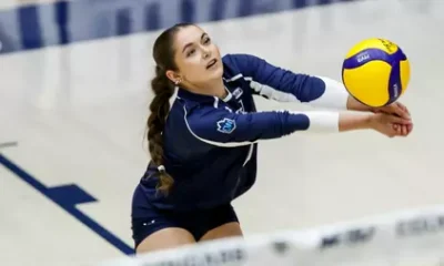 WVB: Wesmen hold off Cougars for 3–1 road victory