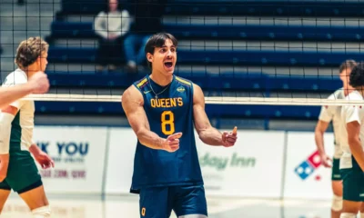 Queen’s Men’s Volleyball bounce back for straight sets win
over Western