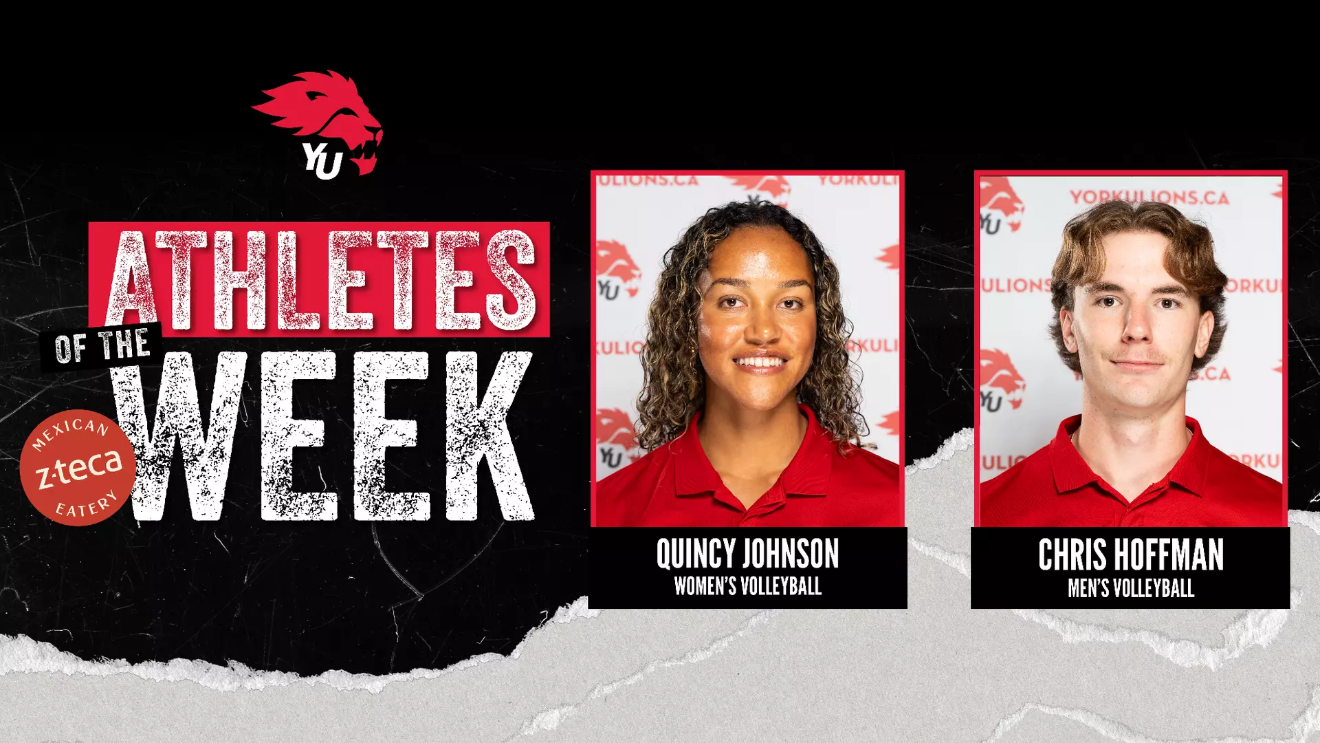 JOHNSON, HOFFMAN NAMED Z-TECA MEXICAN EATERY YORK ATHLETES
OF THE WEEK FOR PERIOD ENDING JAN. 18