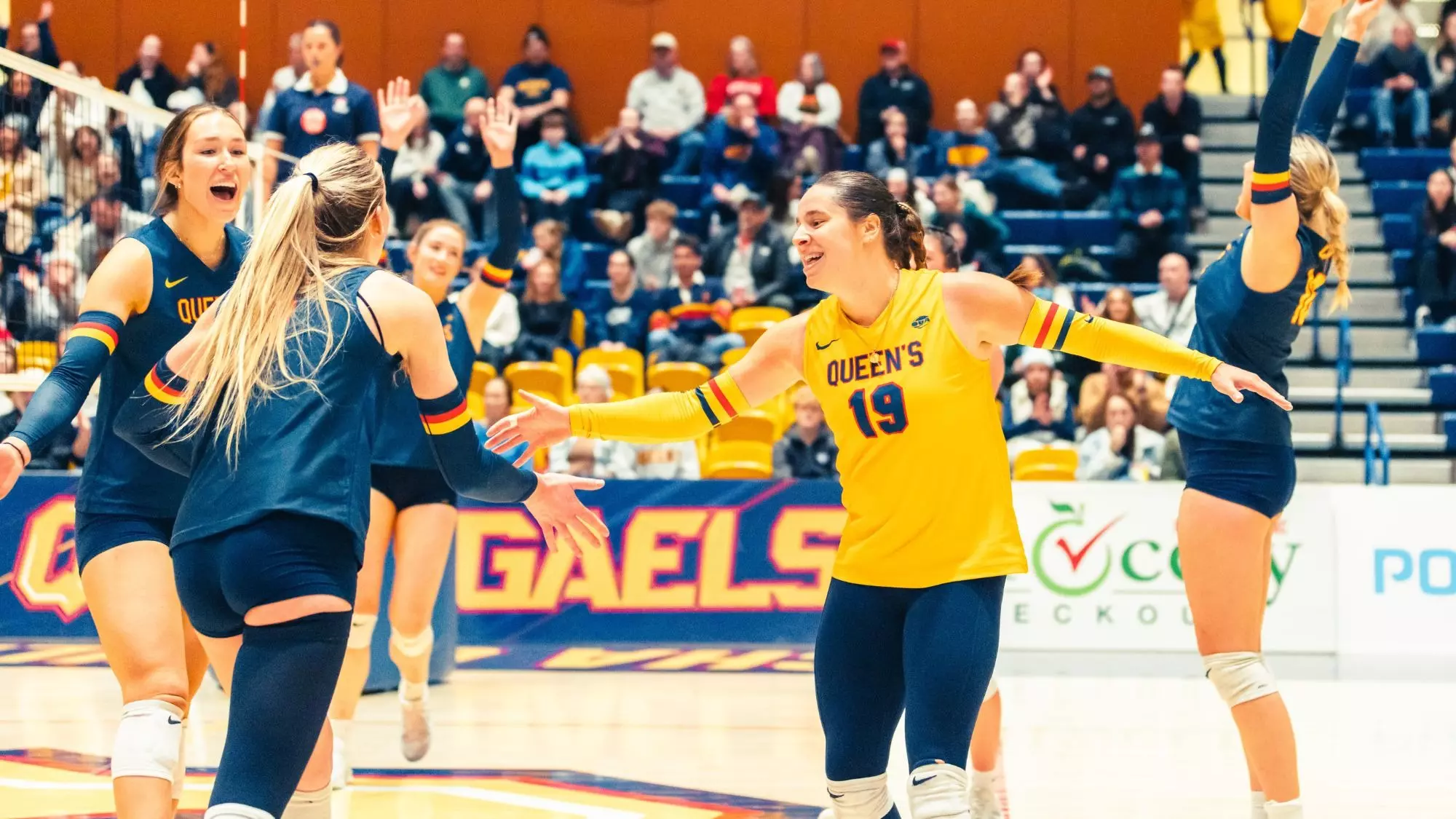 Queen’s Women’s Volleyball complete weekend sweep of RMC
with another straight sets win