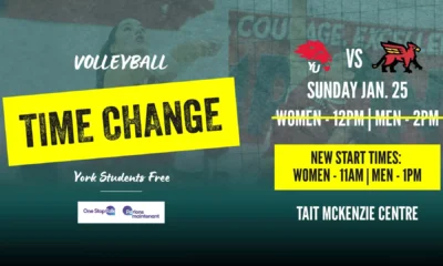 LIONS VOLLEYBALL GAMES TO START ONE HOUR EARLY JAN
25