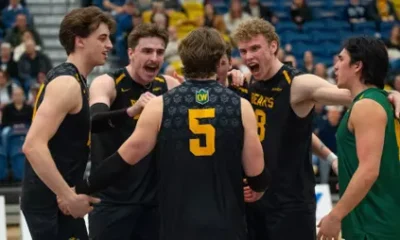 Golden Bears win five-set battle vver Bobcats to complete
road sweep
