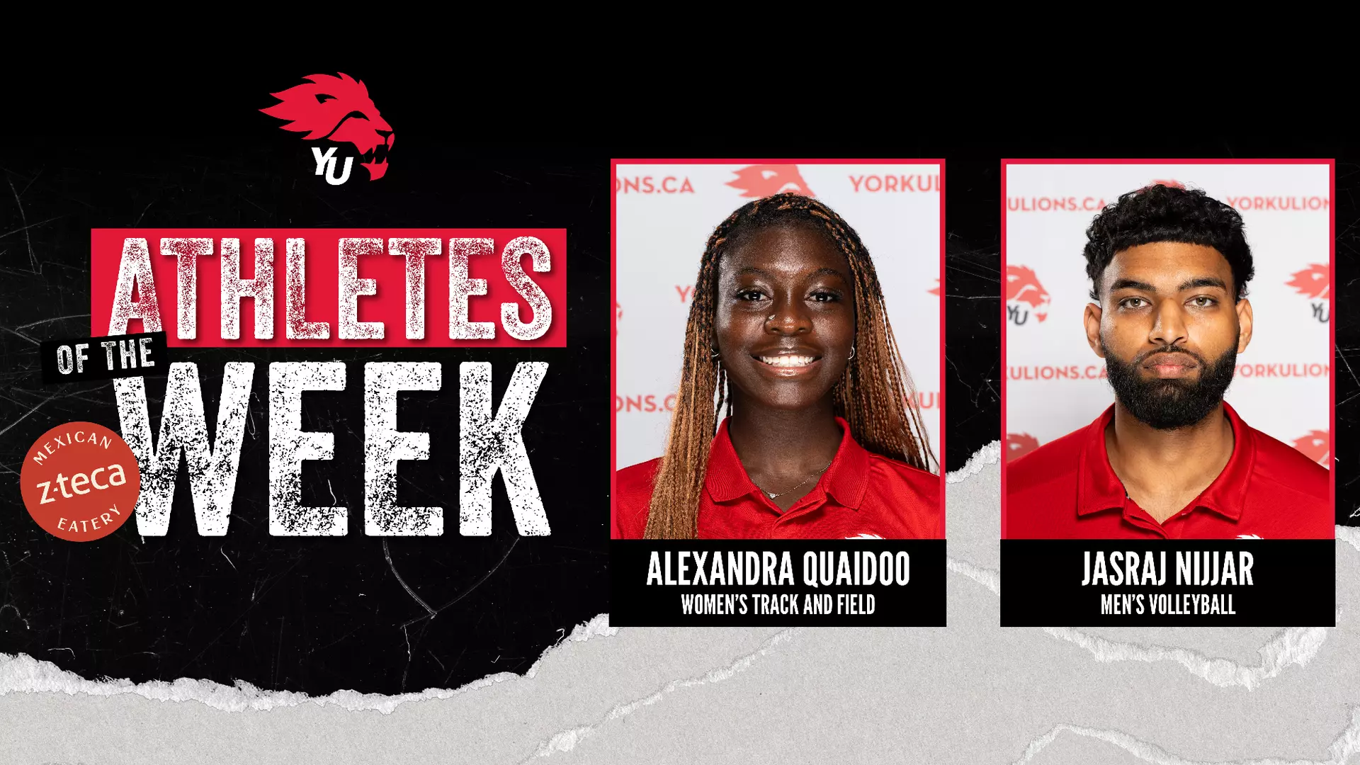 QUAIDOO, NIJJAR NAMED Z-TECA MEXICAN EATERY YORK ATHLETES OF
THE WEEK FOR PERIOD ENDING FEB. 8