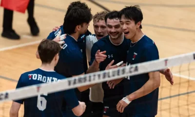 NO. 5 BLUES END REGULAR SEASON WITH ANOTHER FIVE SET
VICTORY