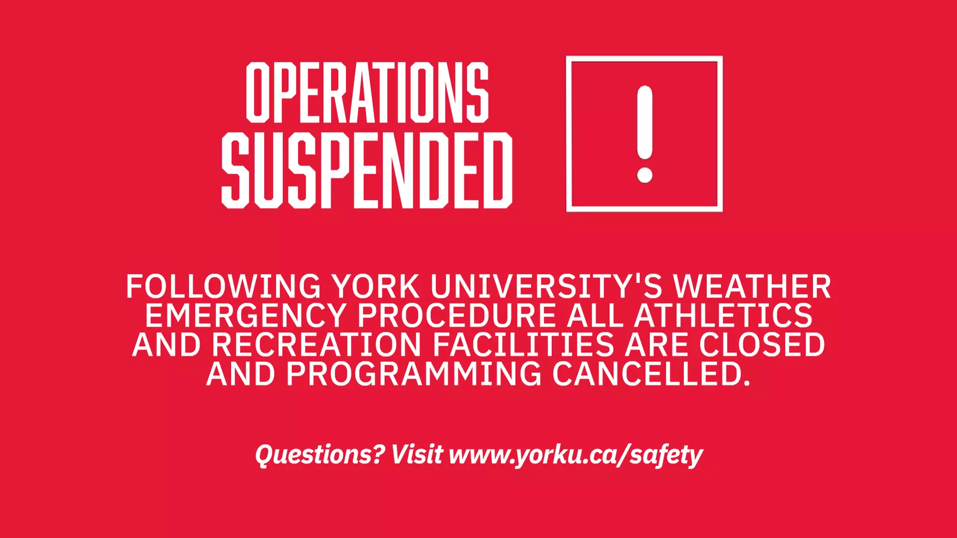 UPDATE (FEB 18) WEATHER WATCH – EVENING OPERATIONS REMAIN
SUSPENDED