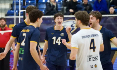T-Birds triumph in hard-fought straight sets win to open
their postseason