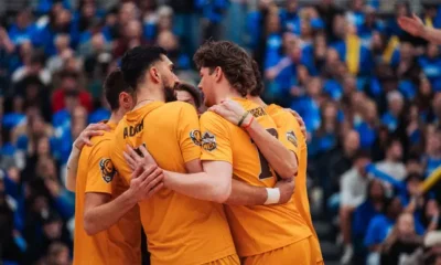Bisons offer up reverse sweep, win 11th game in a row, 3-2
over UBCO to open quarterfinals