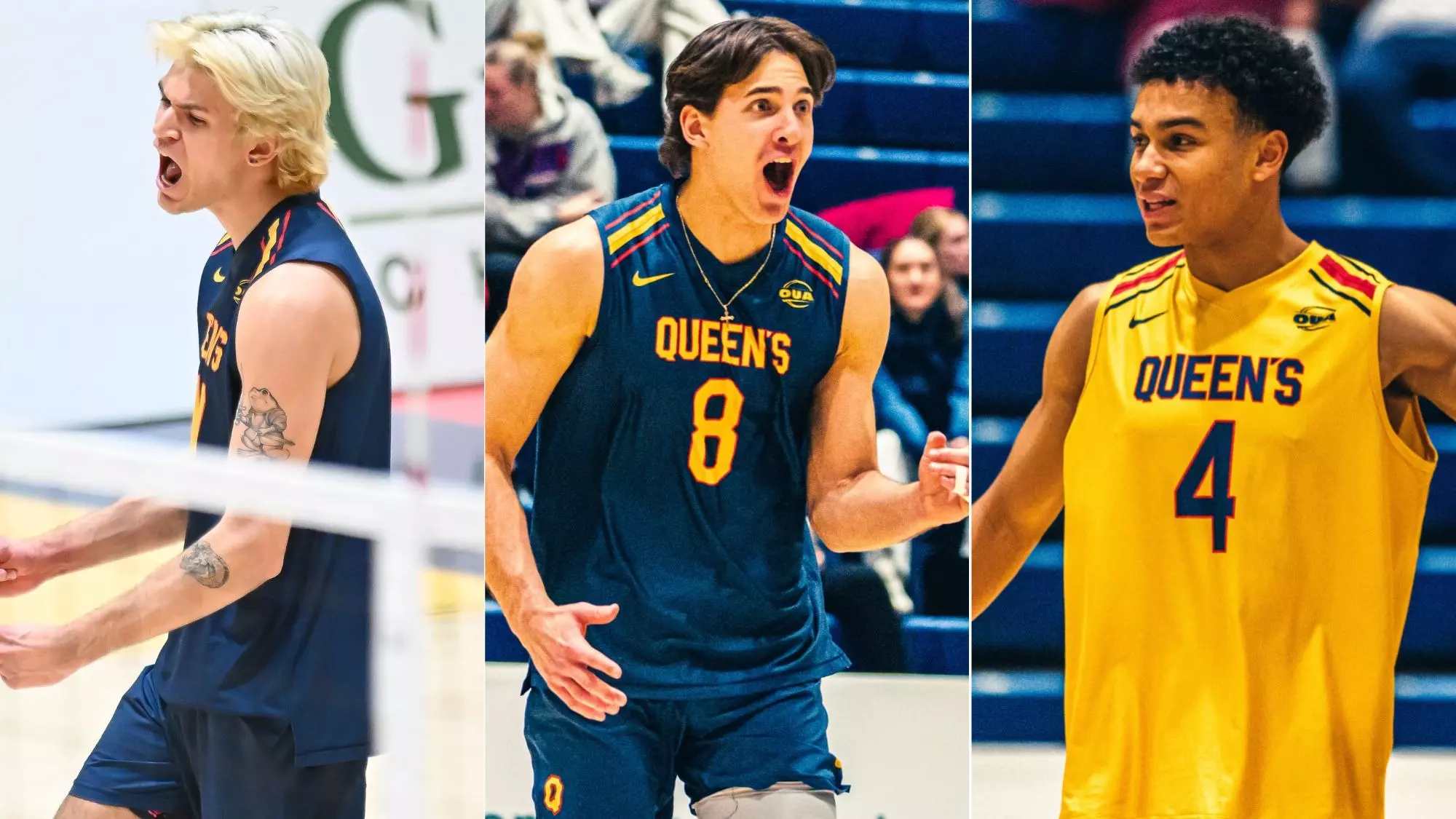 Queen’s Men’s Volleyball’s Reed Venning, Nikola Mitrovic,
Carson Francis named OUA All-Stars