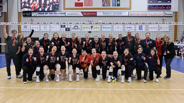 Bronze medallists: Brock women’s volleyball captures first
national medal in program history