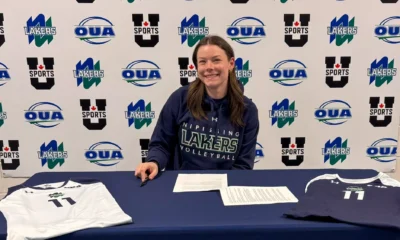 WOMEN’S VOLLEYBALL: Lakers add outside hitter Rachel
Gray