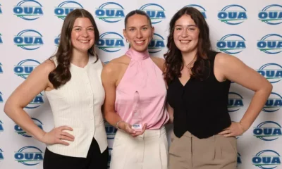 Brock women’s volleyball team recognized at OUA Honour
Awards Banquet
