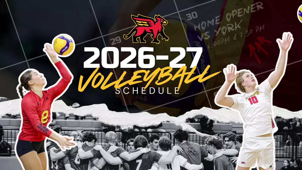 2026-27 Gryphons Men’s & Women’s Volleyball Schedule
Announced