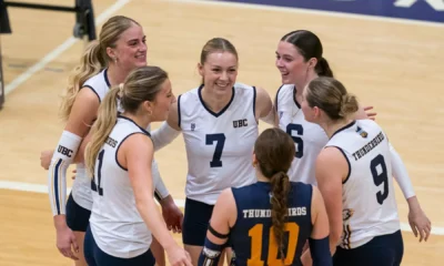 T-Birds battle back to defeat Dinos in season opener